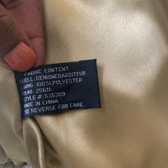 Rabbit fur waist length jacket - Picture 7 of 7